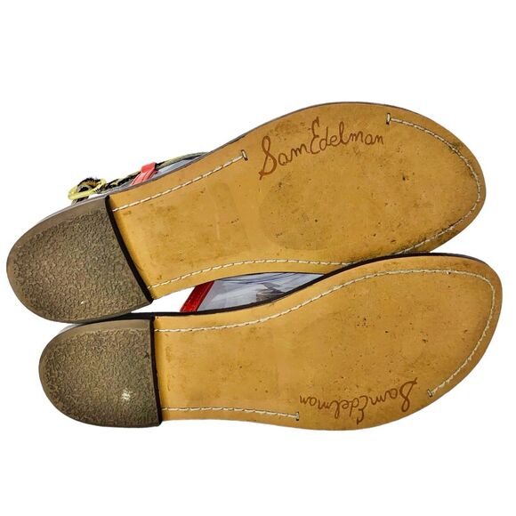 Sam Edelman Gigi Thong Sandals Flats Women's Size 6 - Snake / Leopard / Coral - Picture 8 of 10